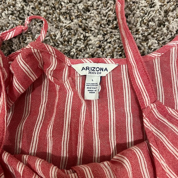 Women’s striped button tank top - Picture 3 of 4